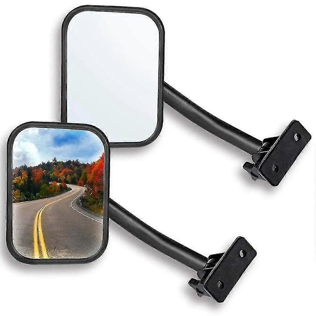 Door Off Mirror For Wrangler Tj Jk Off-road Morror Rectangular Mirrors Side View Mirror, 2 Pack