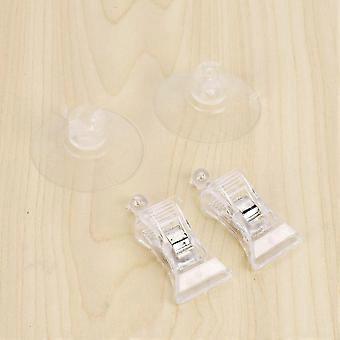 8 stk 47mm klar plast vegg sugekopp klemme