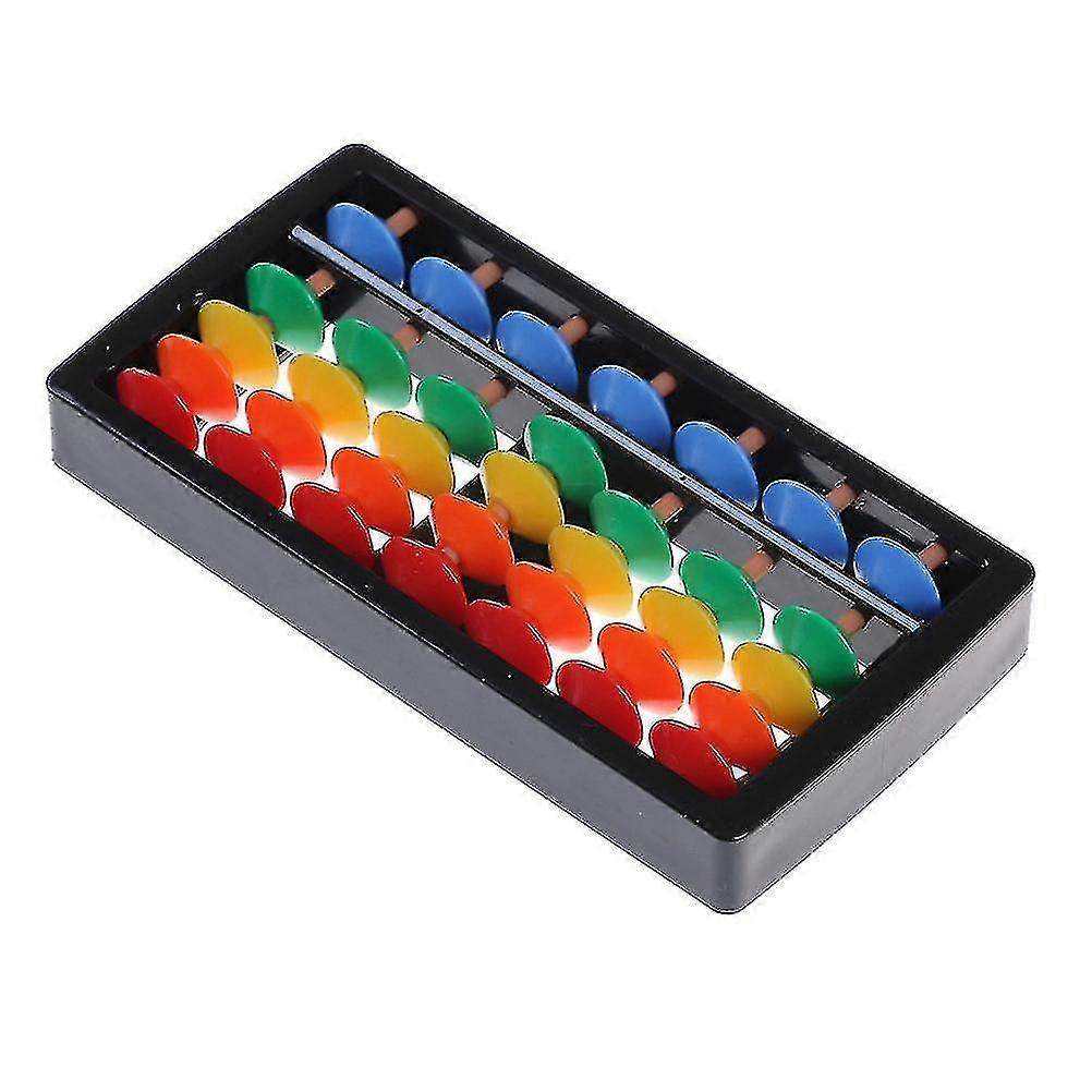 Mini Plastic Abacus Arithmetic 7 Digits Kids Maths Abacus Educational Toys(1pcs)