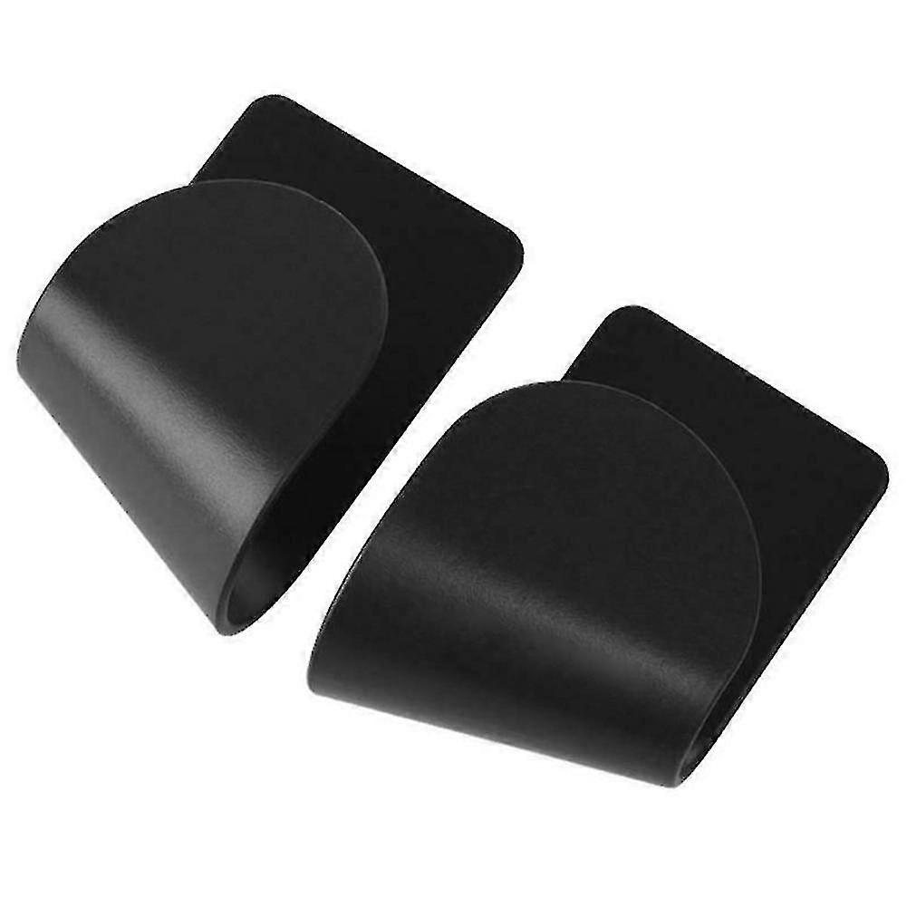 Kitchen Seamless Wall Mounting Adjustable Spacing Size Universal Pot Lid Holder (1 Pair, Black)