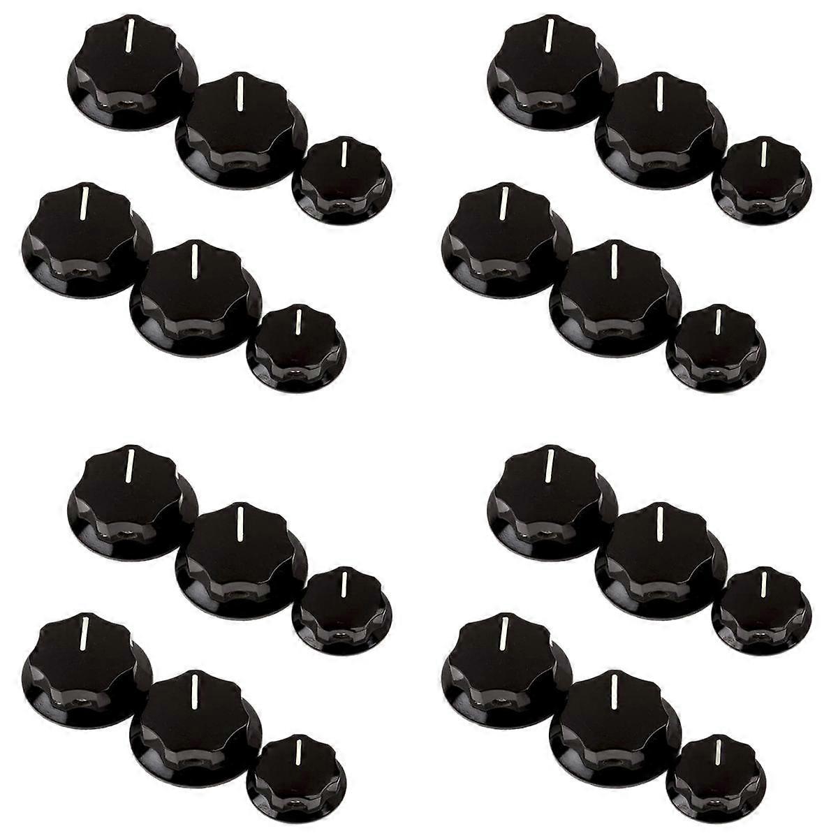 24Pcs κουμπιά ήχου ελέγχου έντασης κουμπιών ελέγχου για τα μέρη ηλεκτρικής κιθάρας μπάσων τζαζ