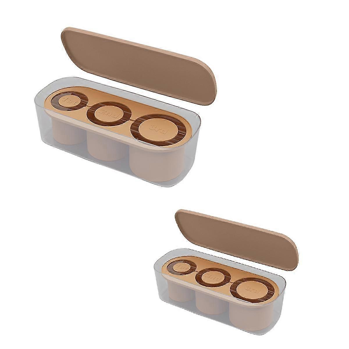Silicone Ice Square Tray With Lid For 20-40 Oz Tumblers,3 Hollow Cylinder Ice Square Molds For Mug