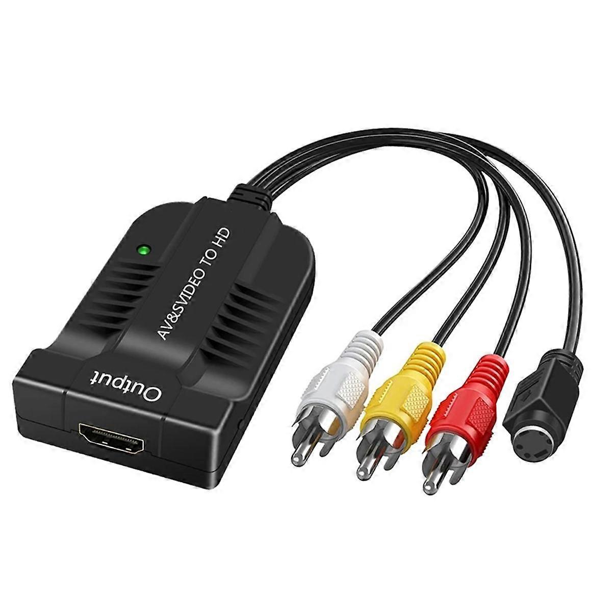 AV-S-Video to -Compatible Adapter S-Video in AV CVBS in Video Converter -Compatible Output 720p/108