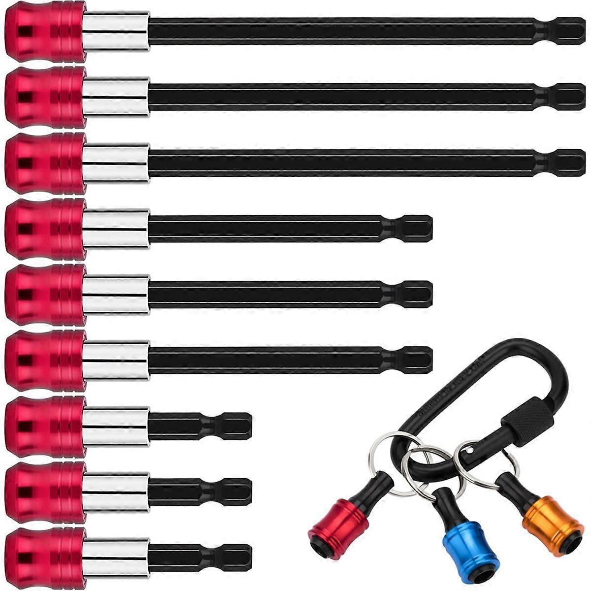 12-Piece Magnetic Drill Bit Extension Set, 9PCS Bit Extension Kit with 3 Sizes and 3PCS Bit Holder