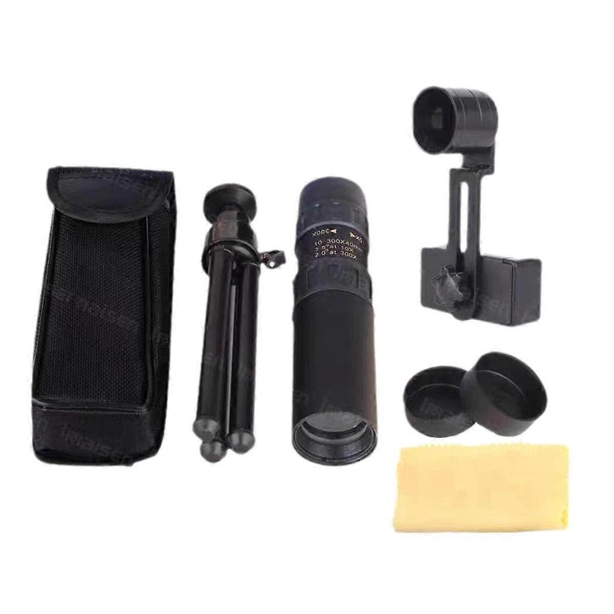 10-300X Zoom HD Portable Strong Binoculars Long Range Professional Spyglass Monocular Telescope Low