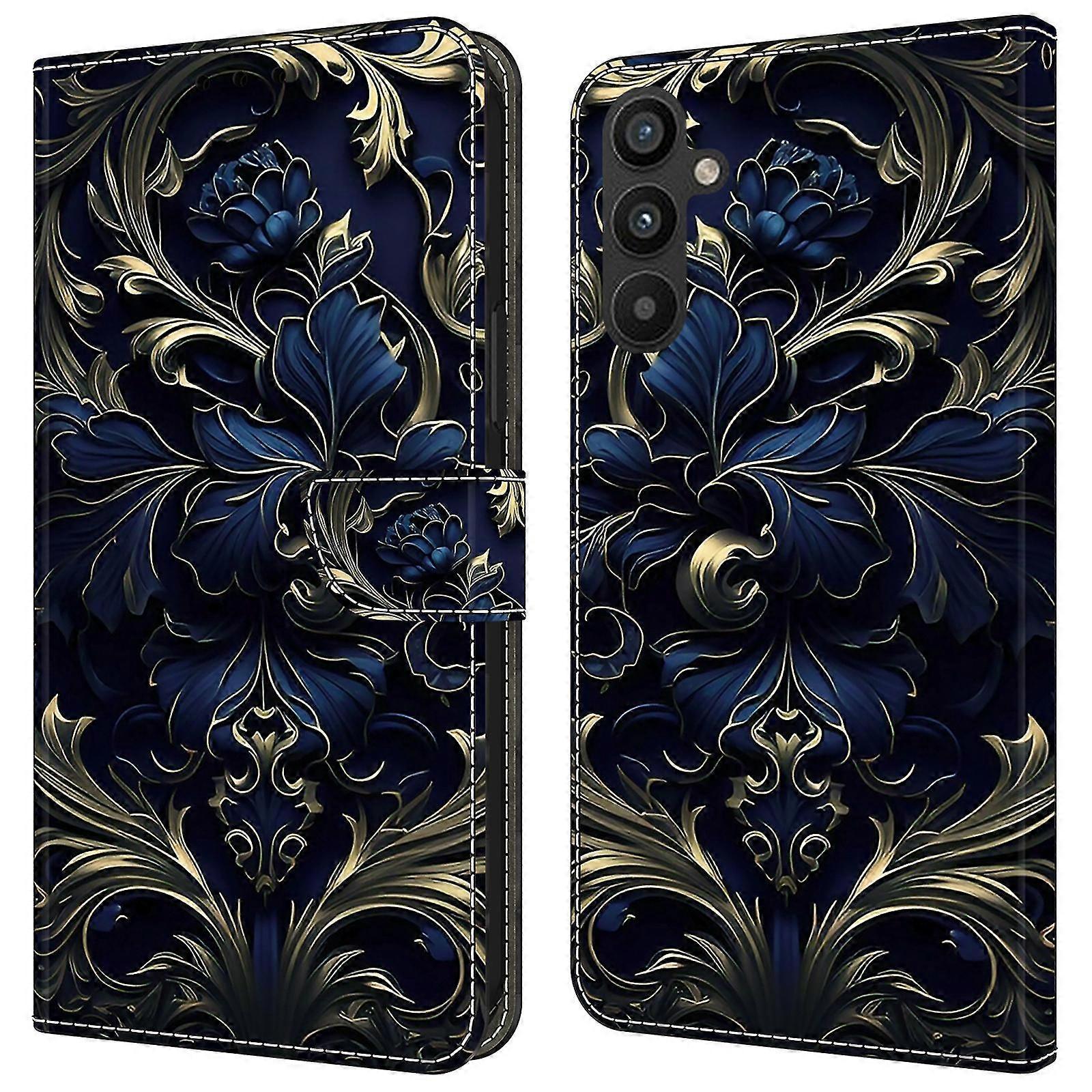 For Samsung Galaxy A15 4G/ 5G Case PU Leather Magnetic Clasp Stand Function Phone Cover Pattern Printed
