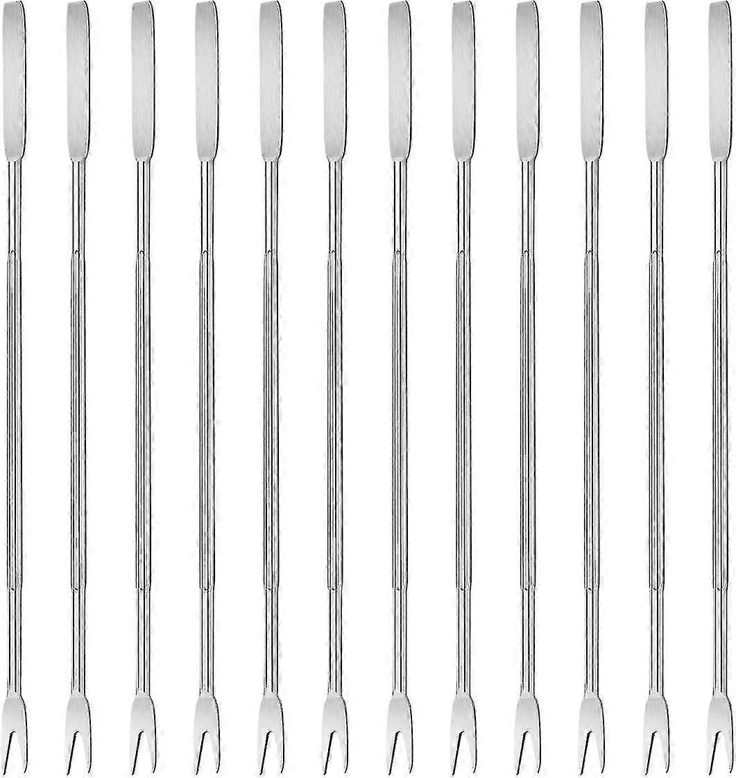 12pcs Seafood Cracker Stainless Steel Shellfish Crab Forks And Kitchen Nutcracker Tool