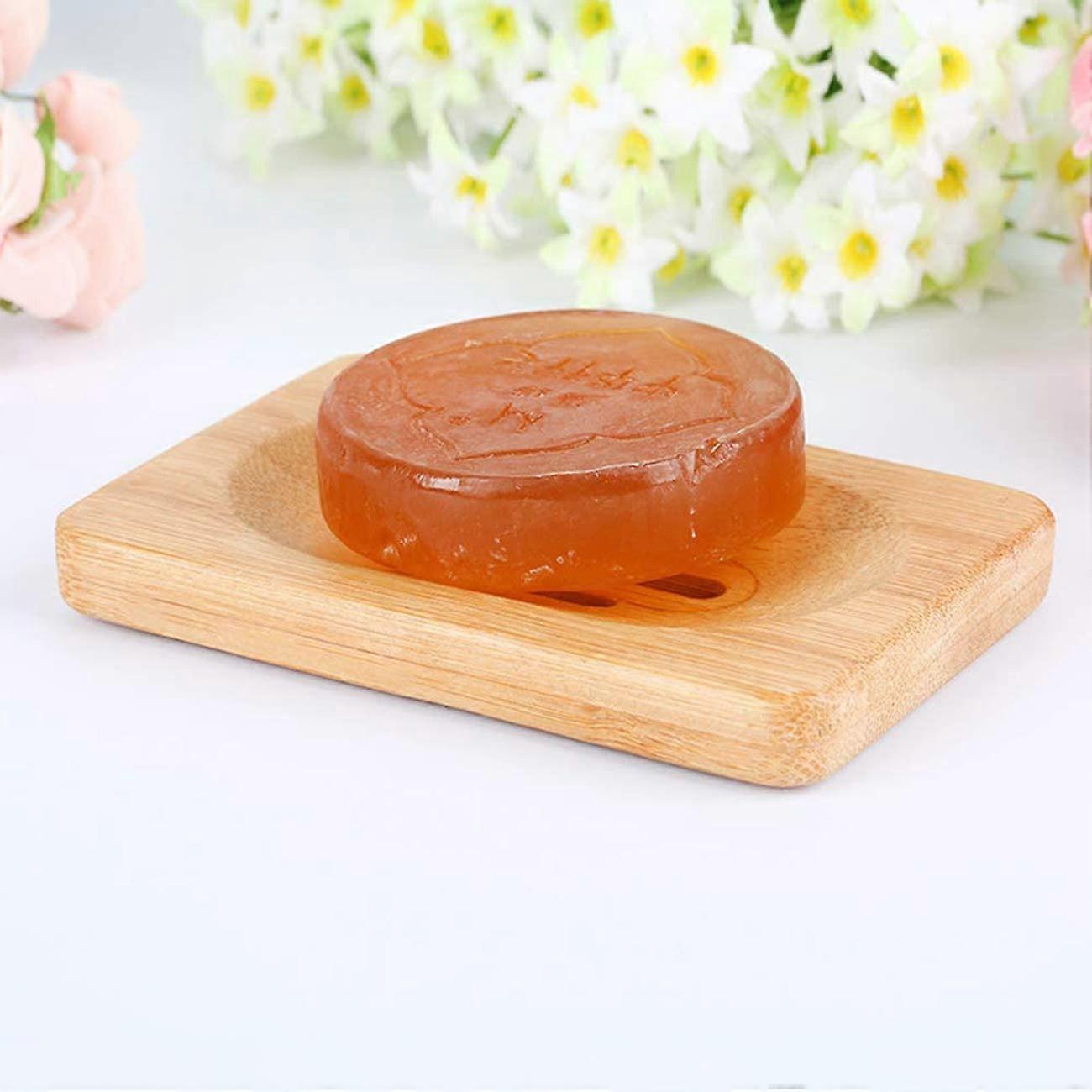 2pcs Natural Wooden Bamboo Soap Dish Holder Square Round Rectangular Handmade Craft Bamboo Soap Dishes Shower