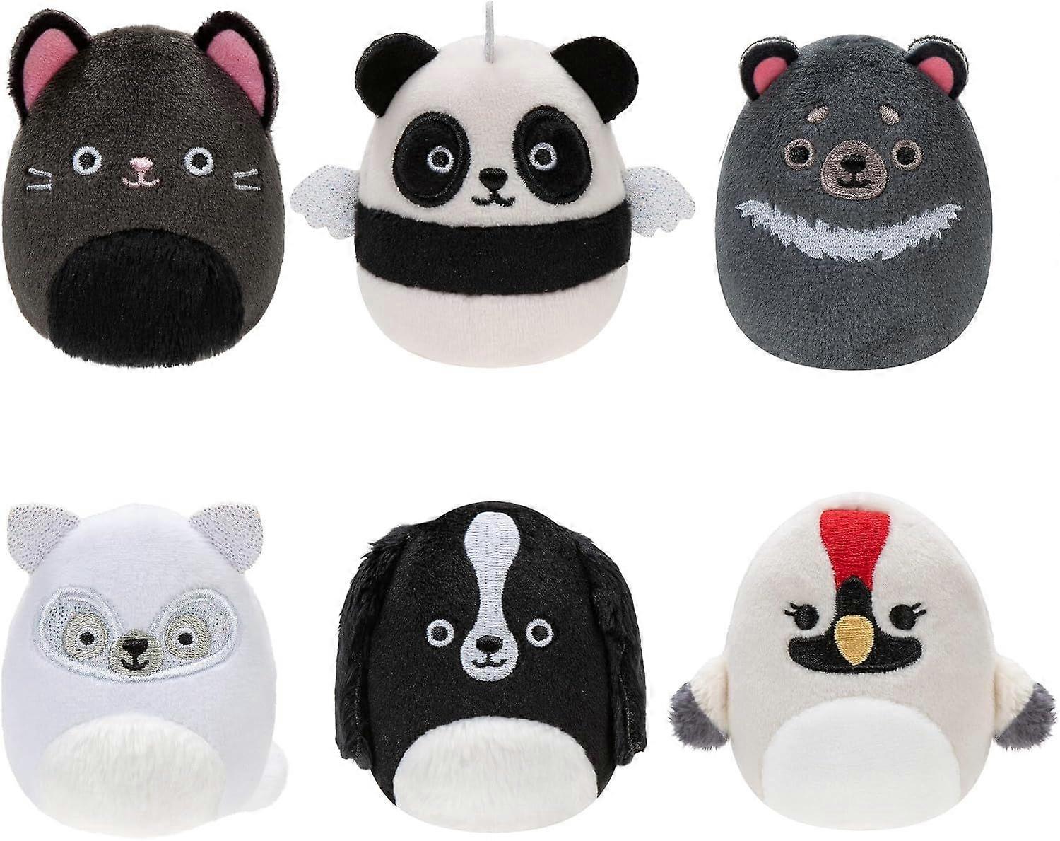 Squishmallows - Plush Toy 6 Pack (Squishville 2Inch Black & White Squad)