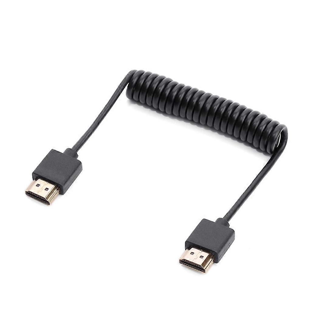 متوافق مع HDMI رفيع مع كابل الكابلات المتوافق مع HDMI كابل زنبركي ملفوف