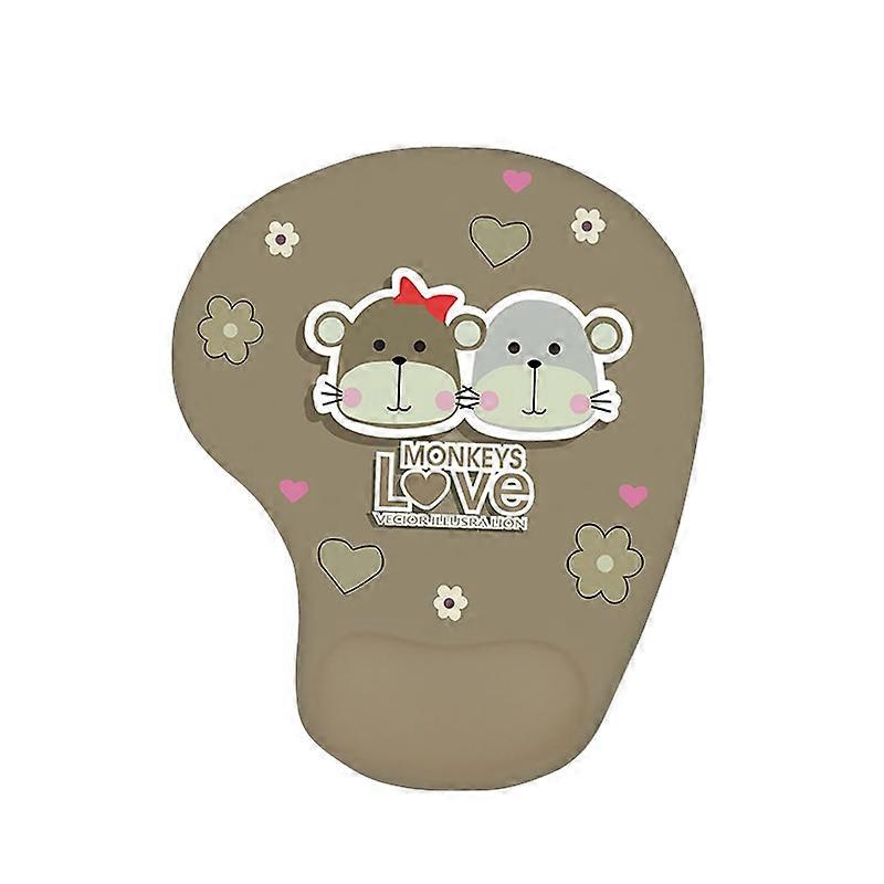 2 PCS Hand Rest Wristband Mouse Pad, Colour: Couple Monkey Couple Monkey