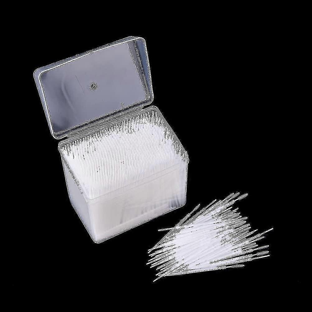 1100pcs Dental Picks Plastic Toothpick Oral Hygiene 2 Way Interdental Brush Stick