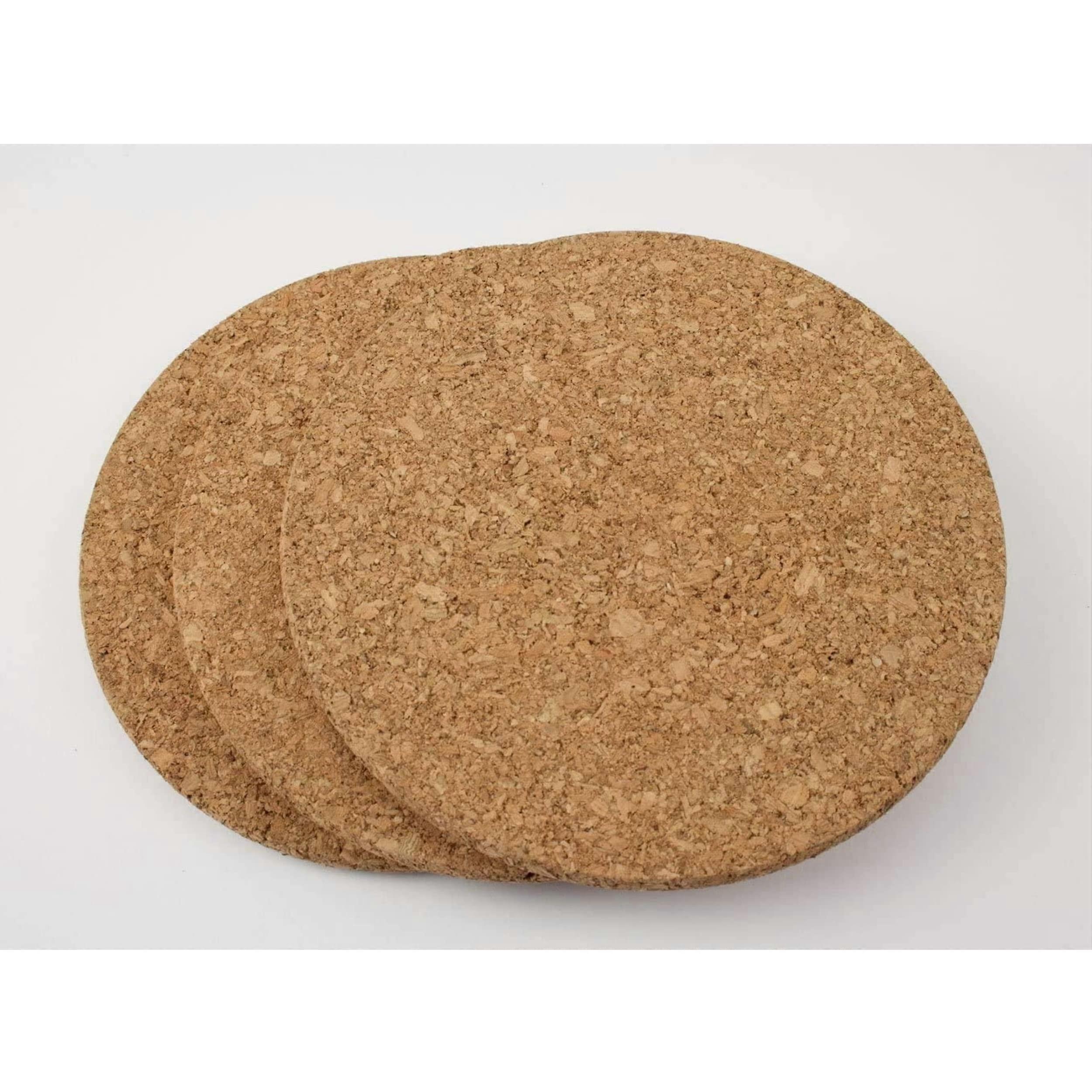 Sett med 3 korkunderlag 19 cm i diameter