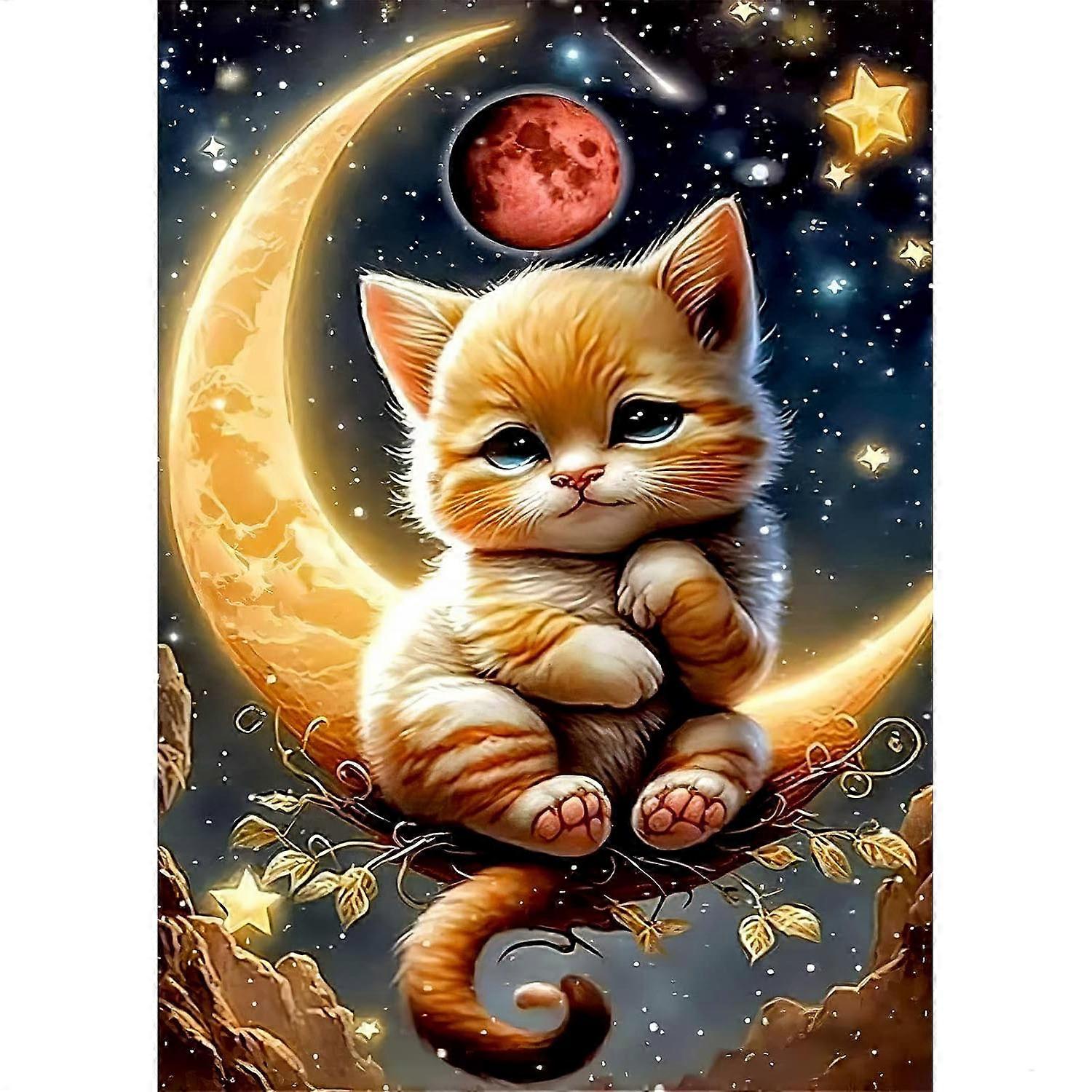 5D timanttimaalaus kissanpentu 30x40 cm