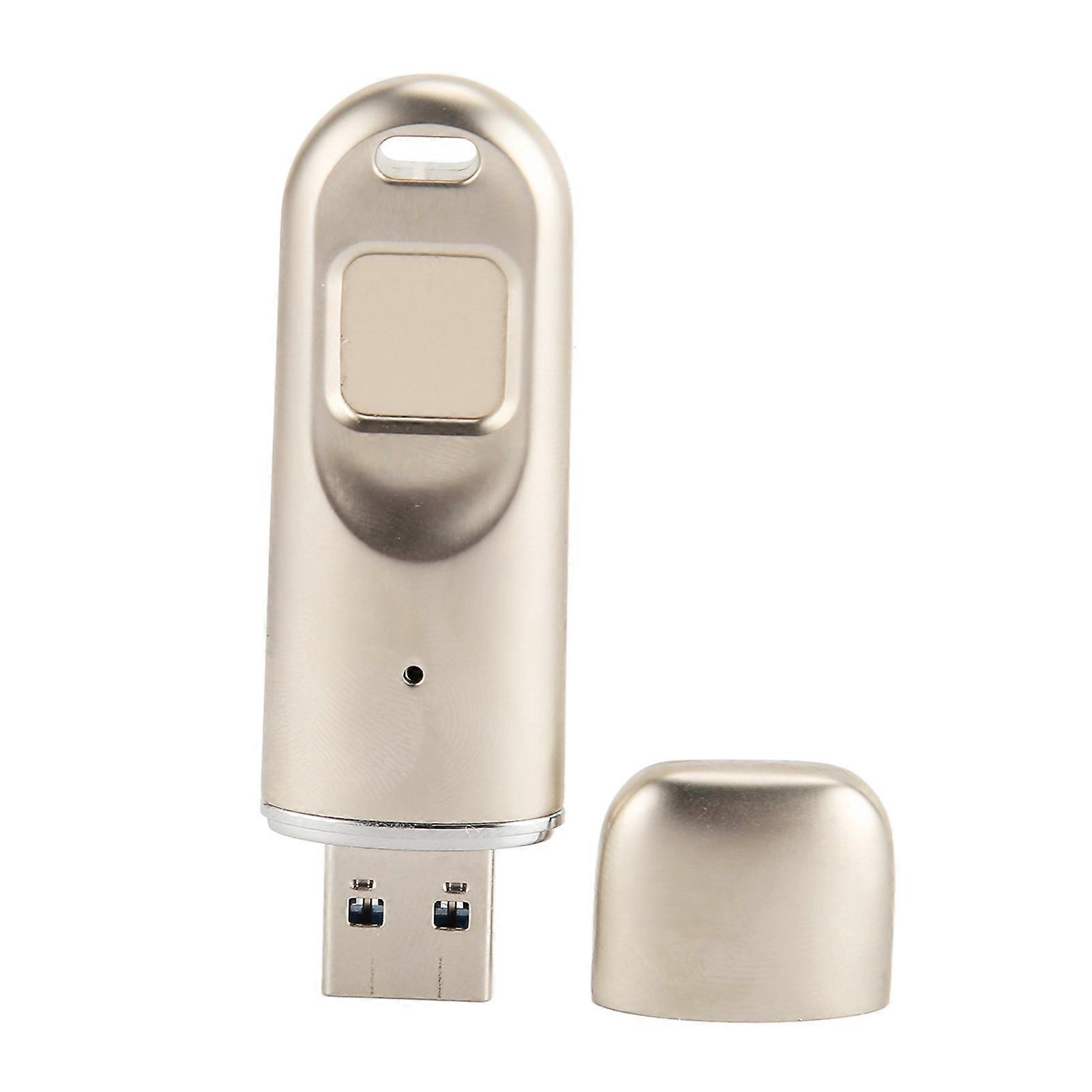 Fingerprint Encryption U Disk USB3.0 High Speed Accurate Recognition Metal Fingerprint USB Flash Drive for Windows 128GB YEMMA