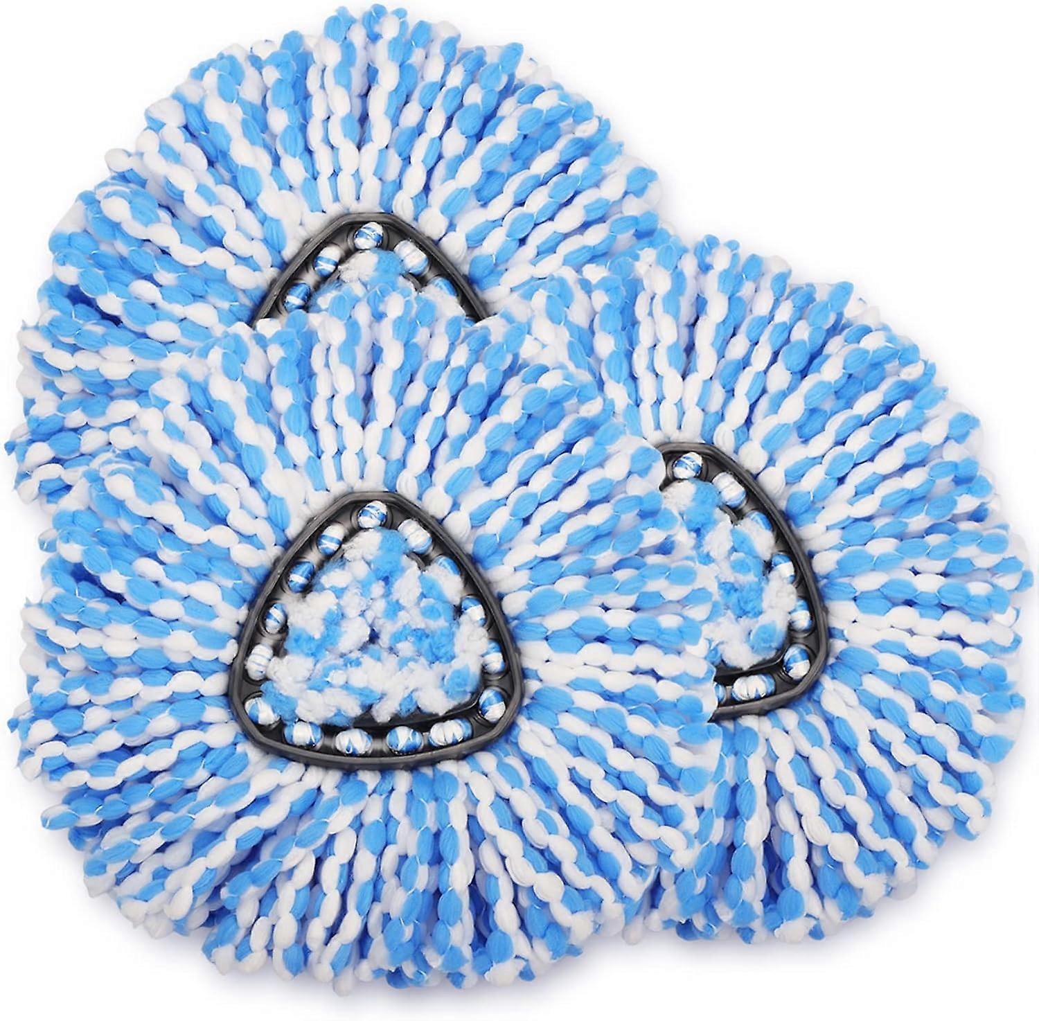 3 Pack Spin Mop Refill Replacement Head Compatible with Ocedar EasyWring RinseClean Microfiber Spin Mop 2 Tank System - Spinning Mop Replace Heads