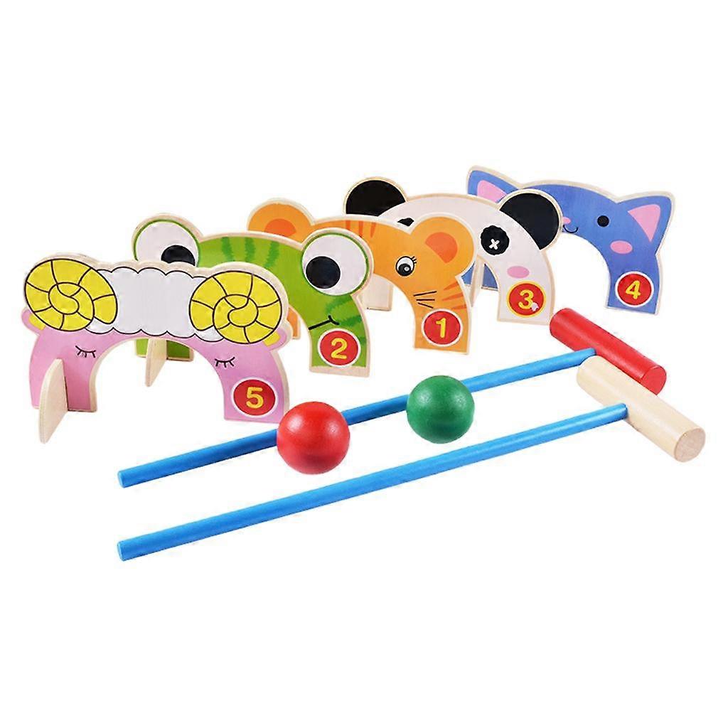 Croquet Set Parent-Child Interactive Game Interactive for Home Backyard