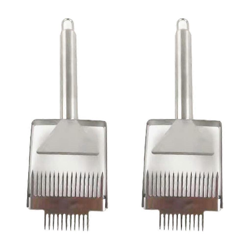 2Pcs Stainless Steel Honey Scraper Fork Beekeeping Uncapping Bee Hive Shovel