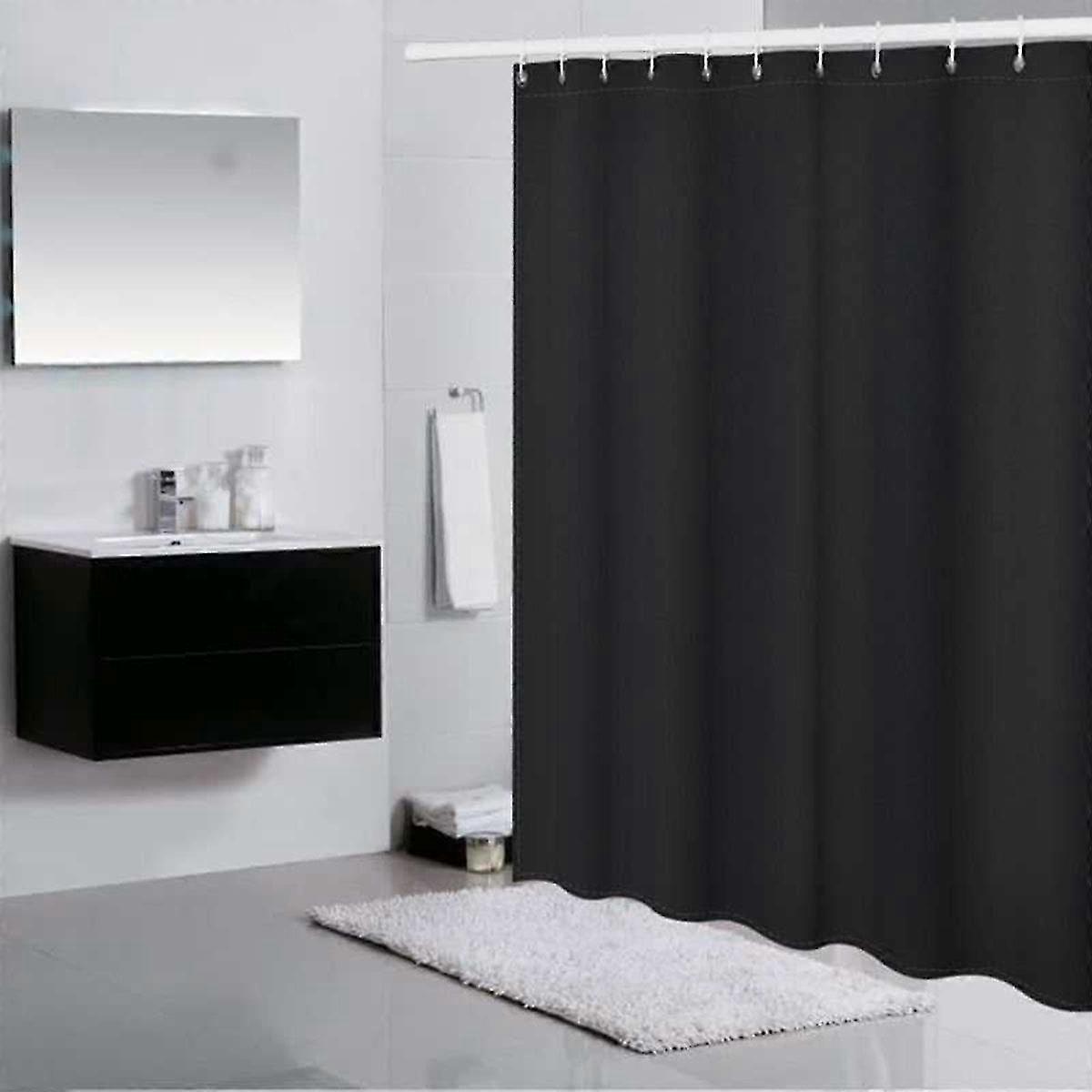 Sort badeforhæng 80*180