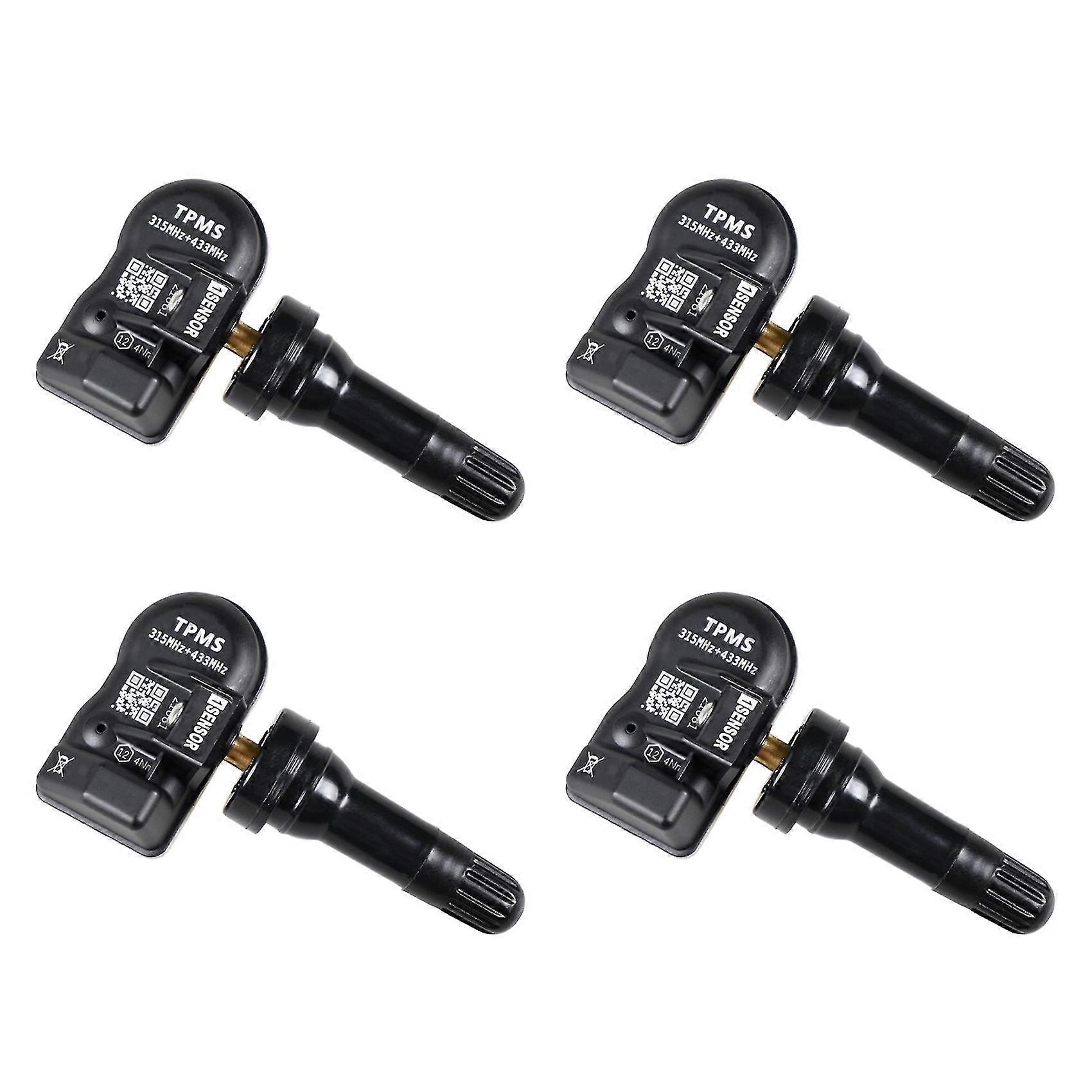 4pcs Tpms Sensor 315mhz+433mhz Sensor compatible Tire Pressure Monitoring System Universal Sensor Programm+(ads