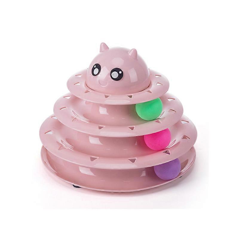 Cat Tray Track Ball Cat Toy Triple Carousel Pet Toy Tease Cat Interactive