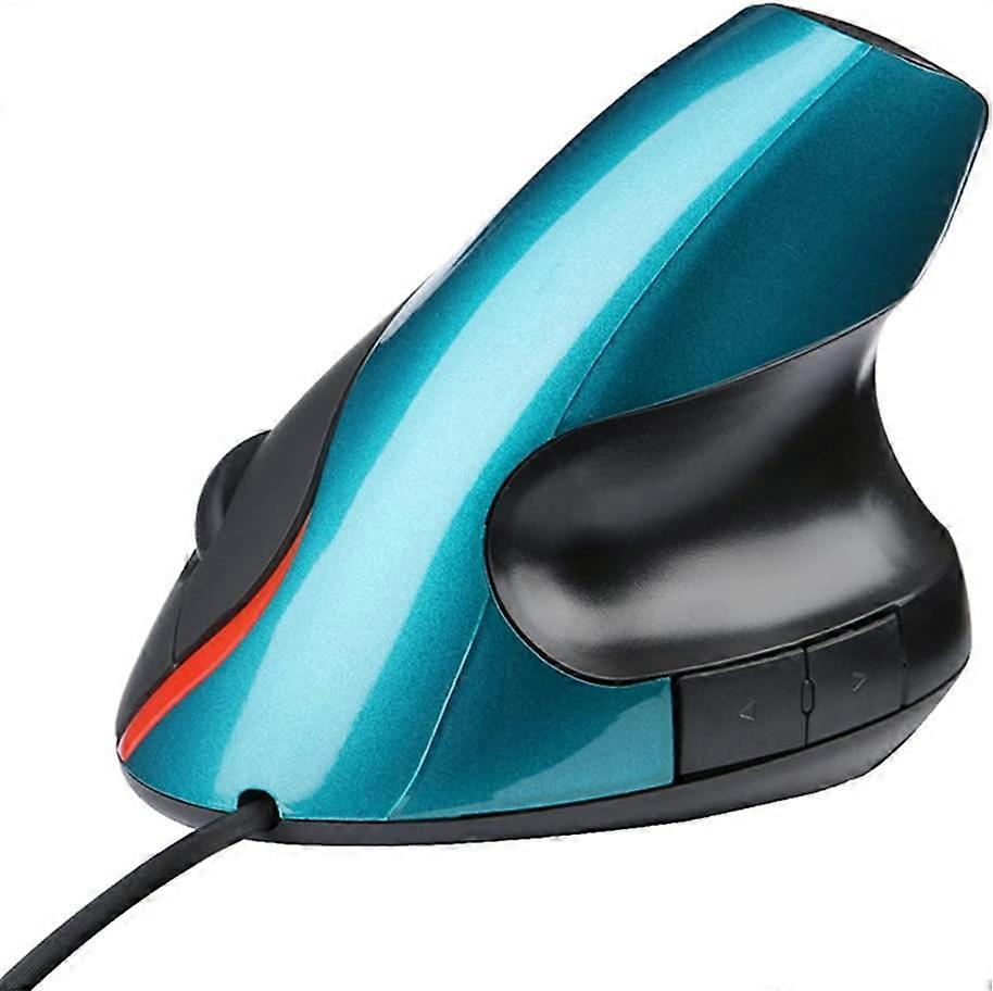 Wired Vertical Mouse, Ergonomic Design Laptop PC Computer Mouse, USB Corded Optical Mouse (Blue)