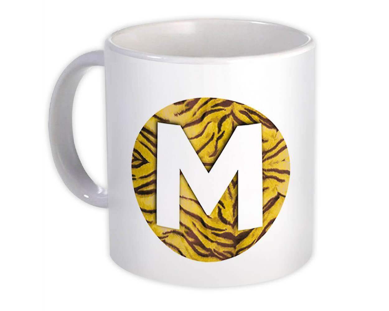 Gift Mug: Monogram Letter M Tiger
