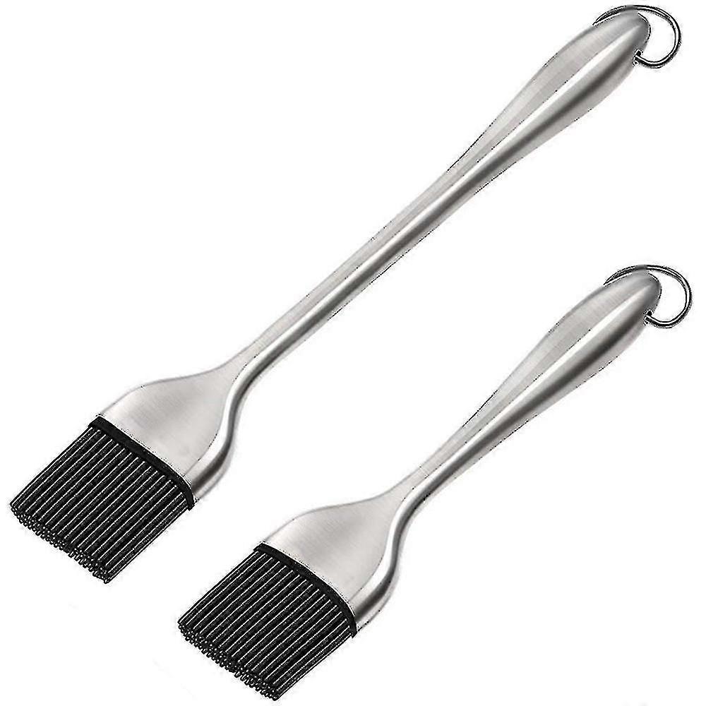 2 pezzi di spazzola antiaderente resistente al calore, spazzola in acciaio inossidabile resistente