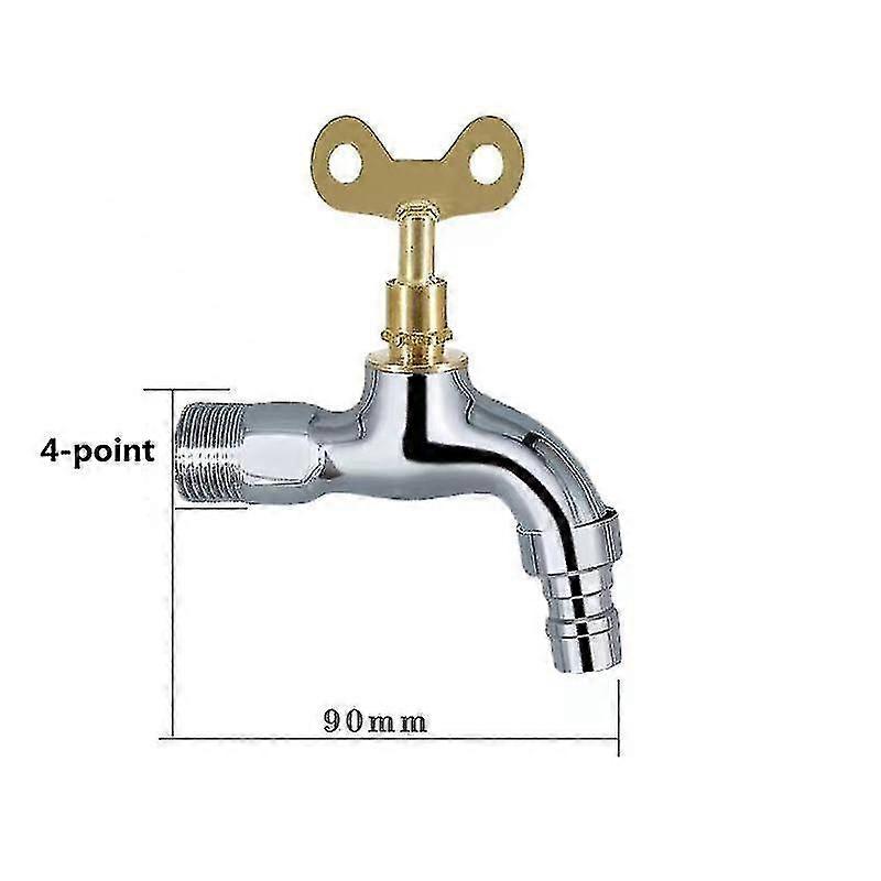 4-point Outdoor Washing Machine Faucet With Lock