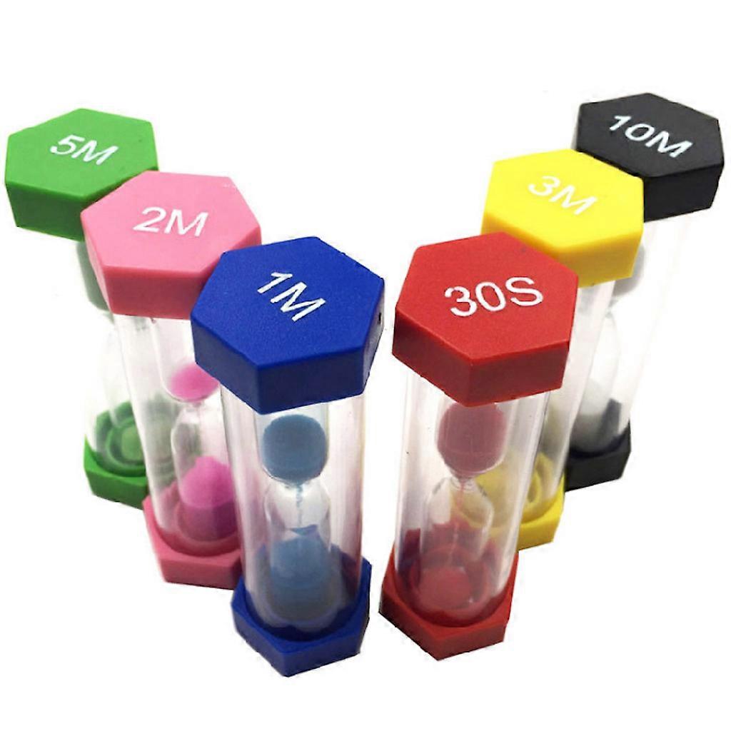  Durable Games Classroom Rotating Hourglass Sand Timer 6 Colors 1/2/3/5/10mins