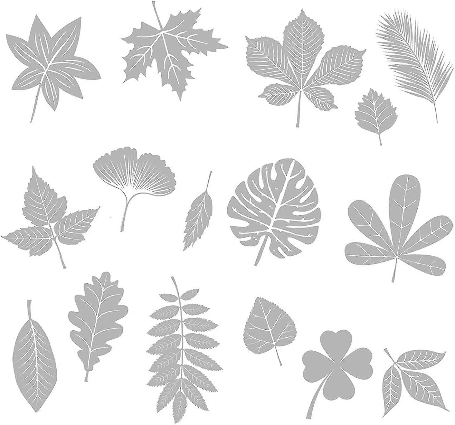 Anti-collision Window Stickers, 32 Pieces Leaf Shapes Window Clings Glass Stickers to Prevent Birds Flying into Windows