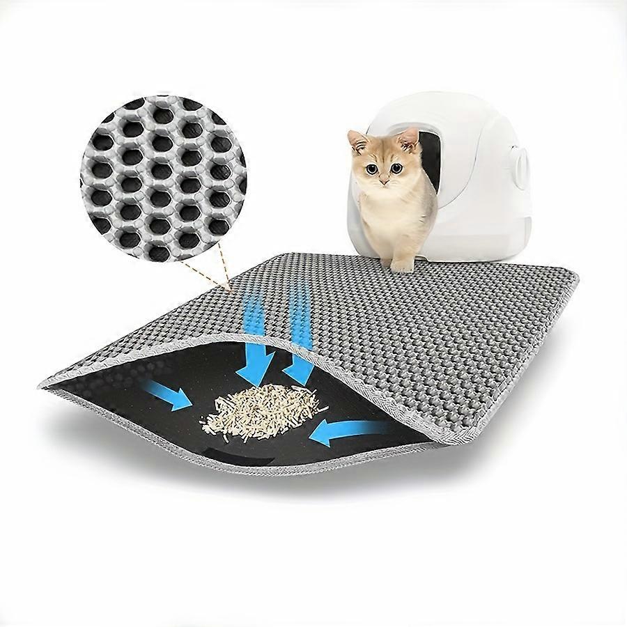 Double honeycomb cat litter box (45 x 60 cm, gray)For pets