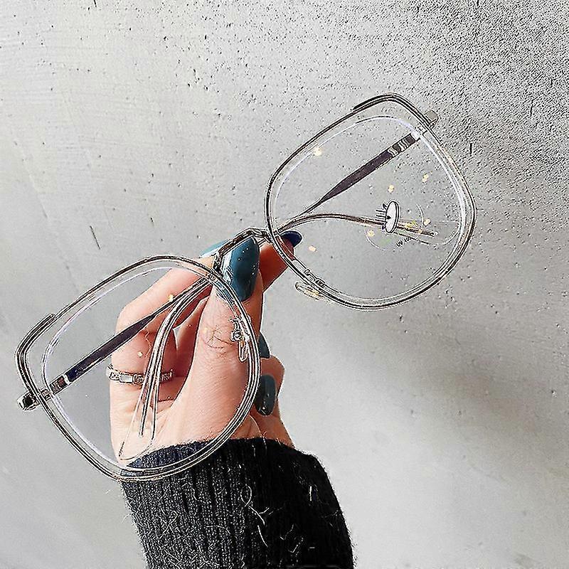 Fashion Square Glasses Women Transparent Anti Blue Light Computer Eyewear Clear Lens Retro Big Frame Leopard Eyeglasses
