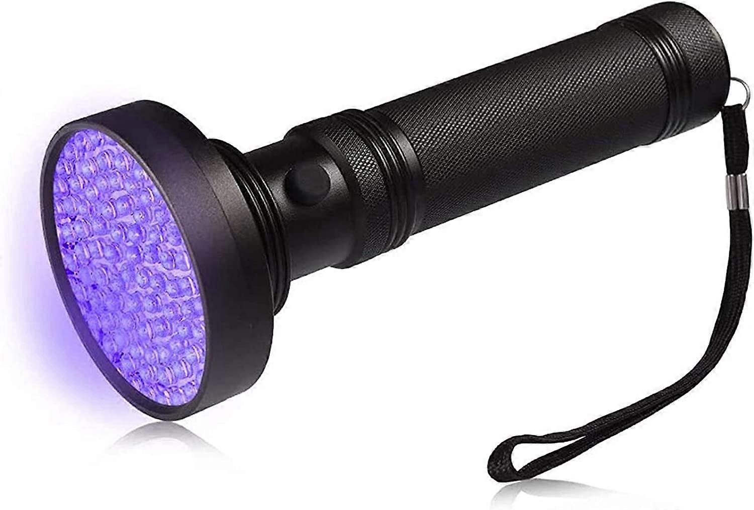 LED UV Flashlight Torch Light 100 Ultra Violet LEDs-Black