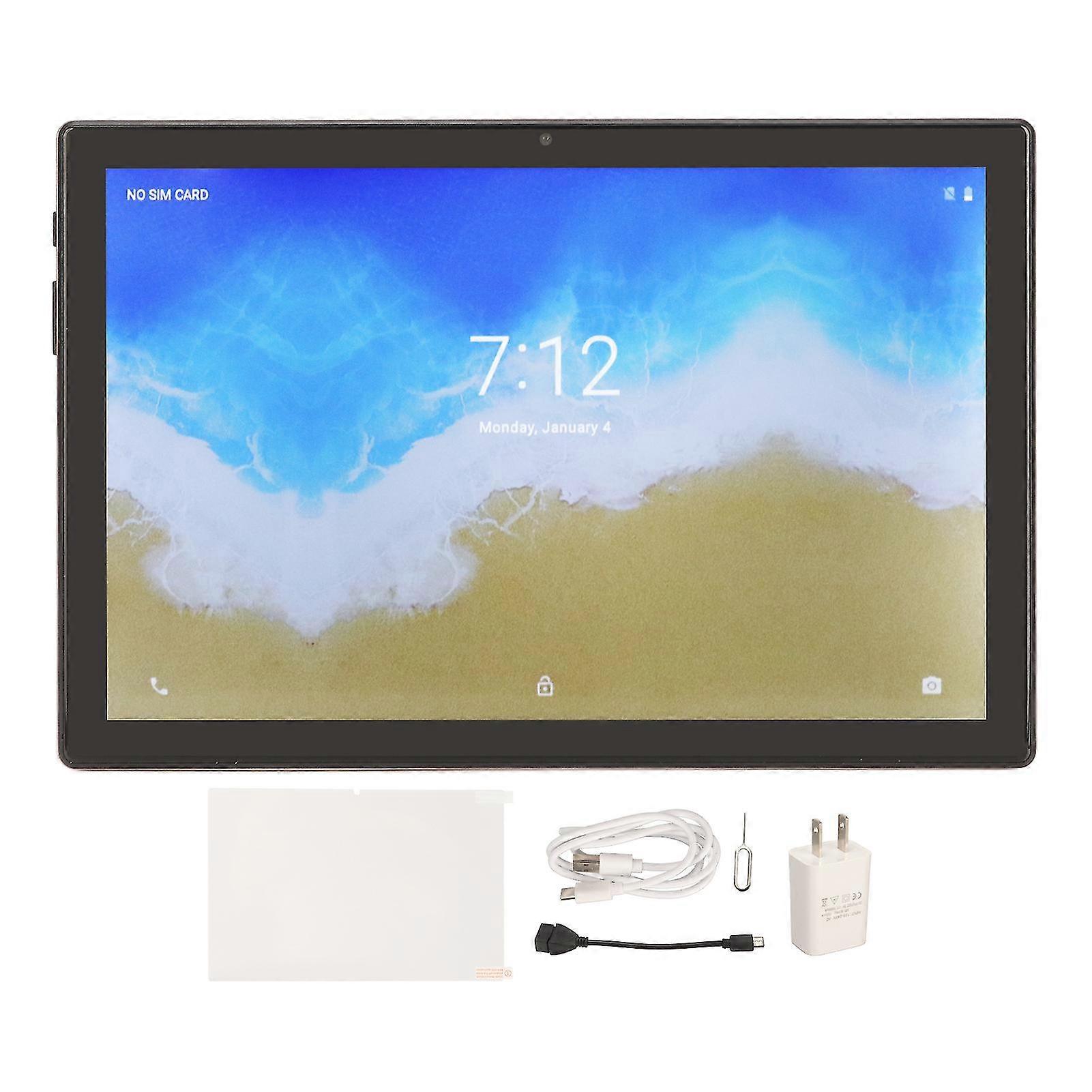 12 Inch Octa Core Android Tablet - 8GB RAM, 128GB ROM, 5G WiFi, Dual SIM, 5800mAh Battery (Gold, US Plug)