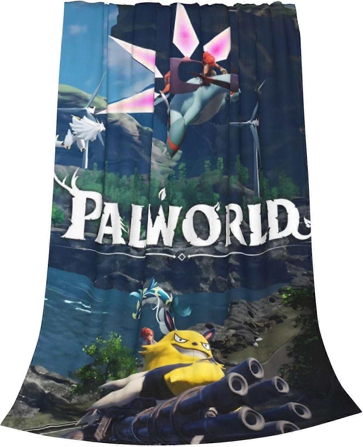 Pal-World Game Throw Filt Mjuk Varm Plysch Flanellfilt för pojkar Game Soft Cozy Nap Filt för Soffa Soffa Bil Resor-1660