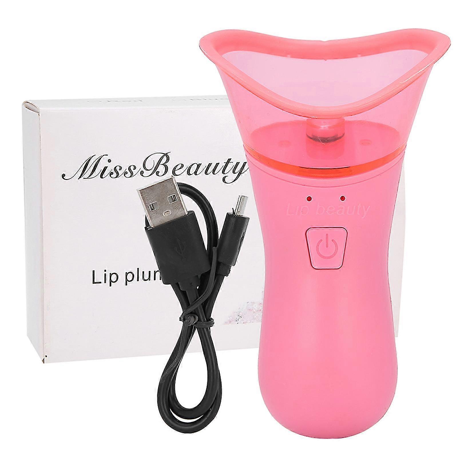 Automatic Electric Lip Plumper Device for Thicker and Fuller Lips - Pink
