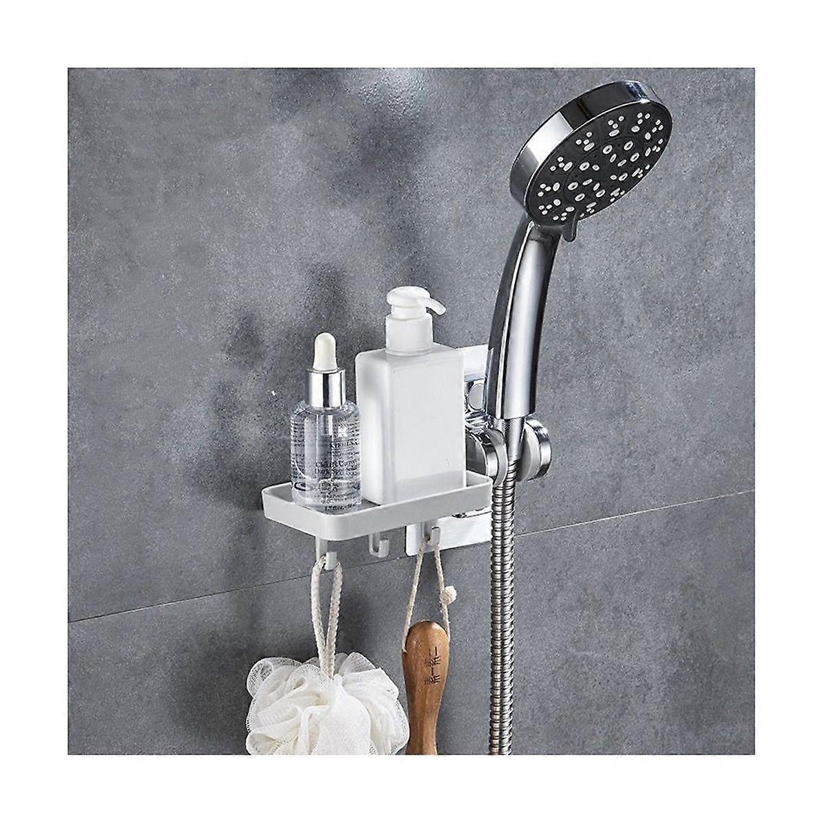 Shower Head Holder ABS Shower Holder No Drilling Adjustable Shower Bracket (Shower Holder with Soap