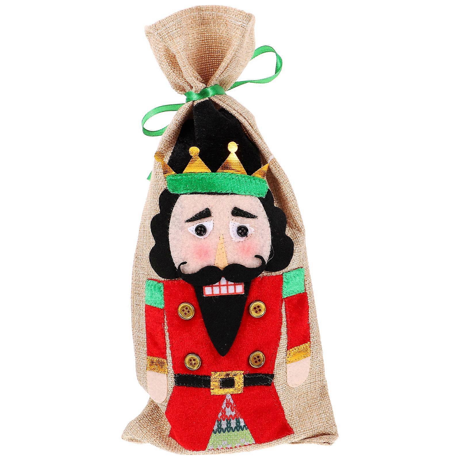 1 Pc Xmas Wine Bottle Cover Reusable Wine Bottle Bag for Home