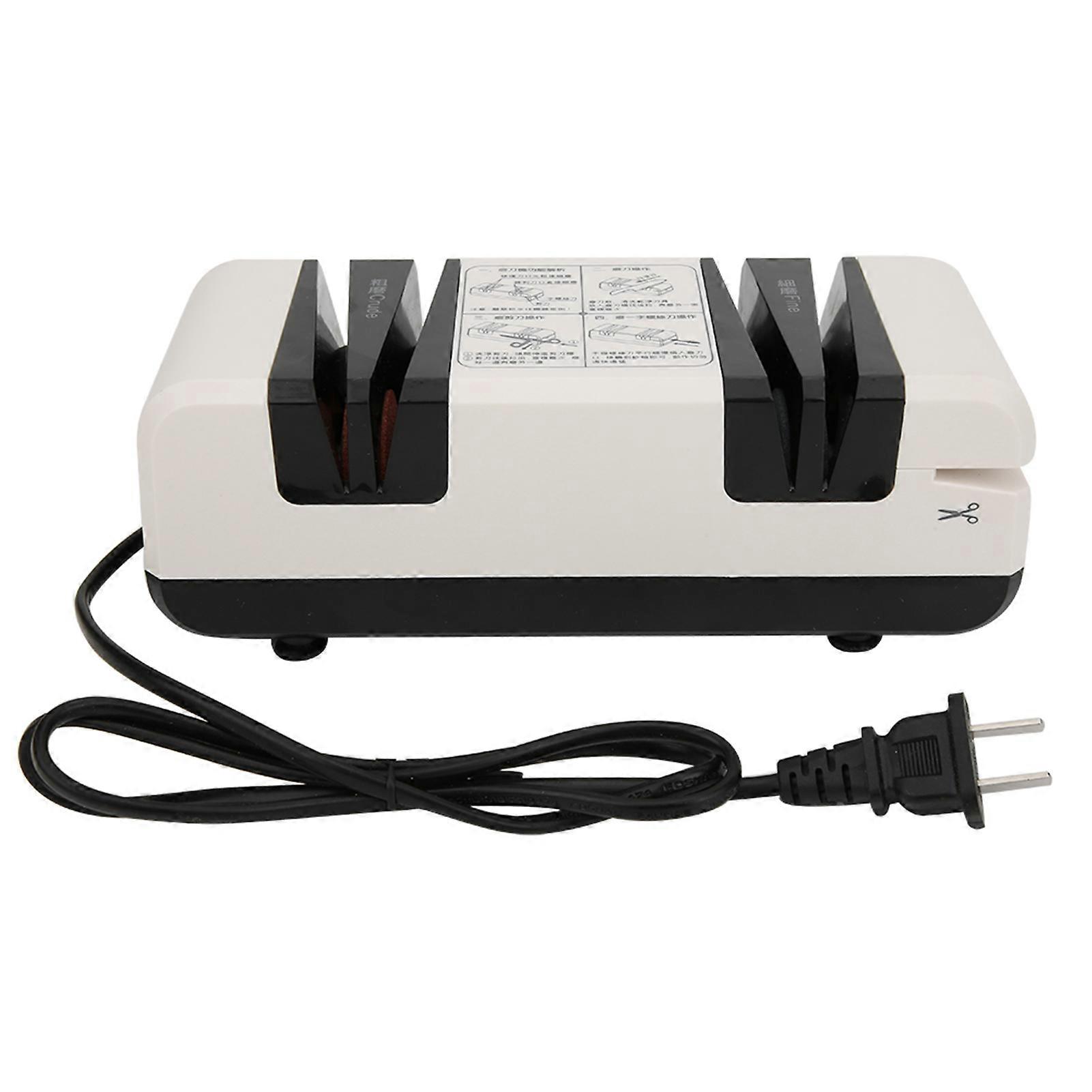 Muti Functional Automatic Electric Blades Sharpener Kitchen Knife Scissors Sharping Machine CN (BlackWhite )