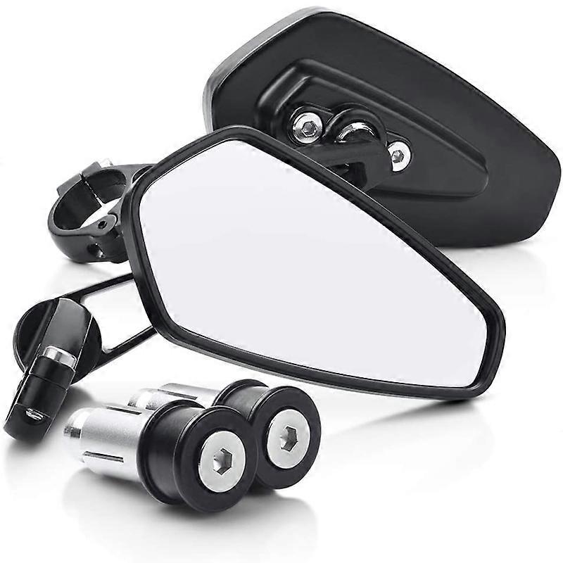QX 1ペア7/8 "22mmユニバーサルオートバイバックミラーアルミバーエンドミラーオートバイハンドルバーサイドバックミラー