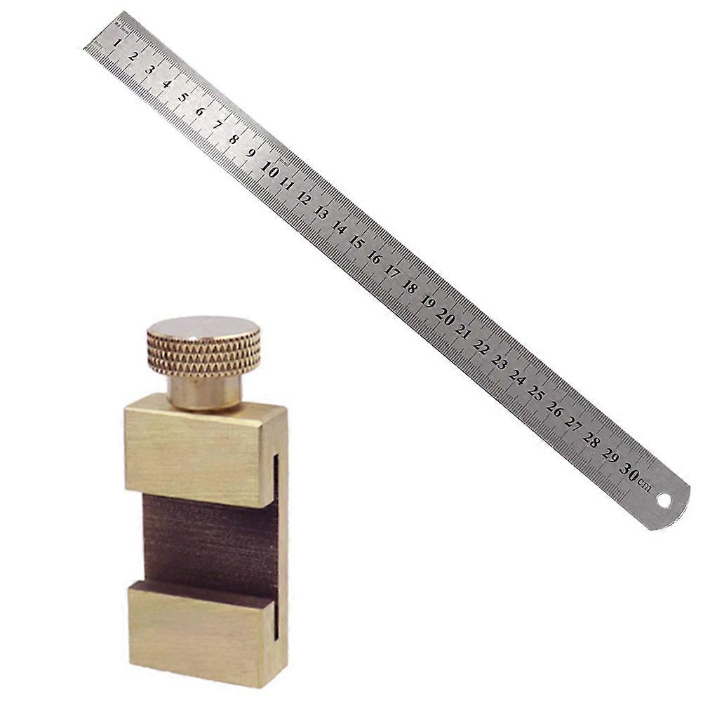 1 Set Woodworking Ruler Marking Gauge Stop Ruler Marking Ruler with Stop Locator