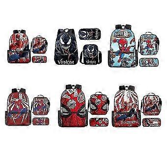 KINZON Spider 3pcs Conjunto de mochila mochila bolsa de ombro estojo de lápis