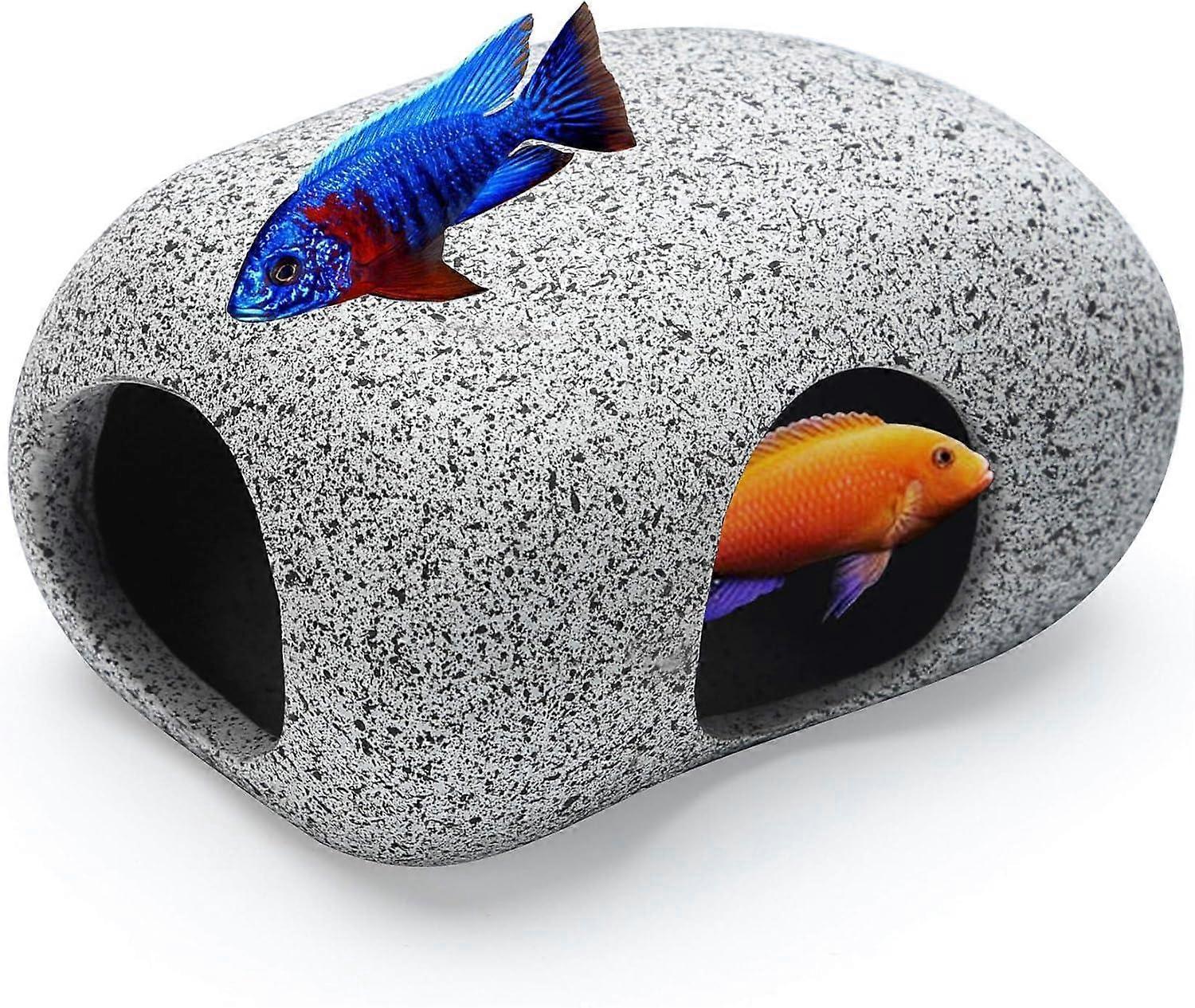 Aquarium Rocks for Fish to Breed, Play and Rest, Small Ceramic Decorative Stones for Fish Tank
