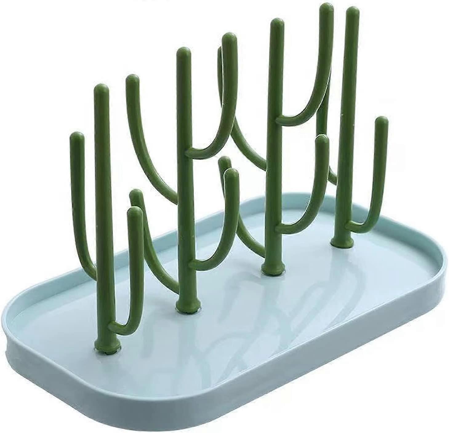 Baby bottle drying rack with tray