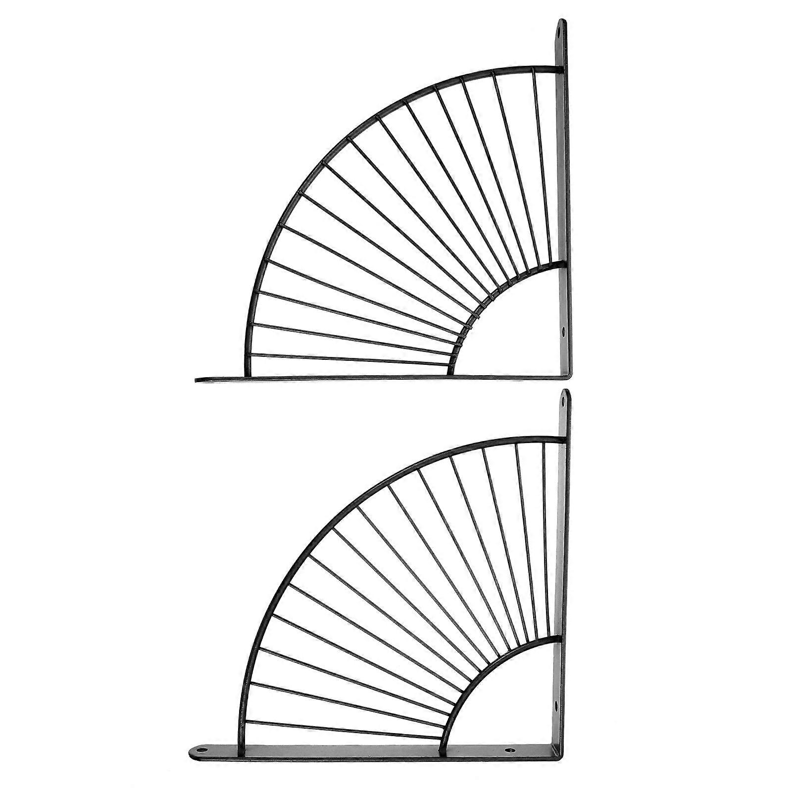 2pcs Shelf Support Bracket Wall Mounted Triangle Rack Shower Shelf With Screws