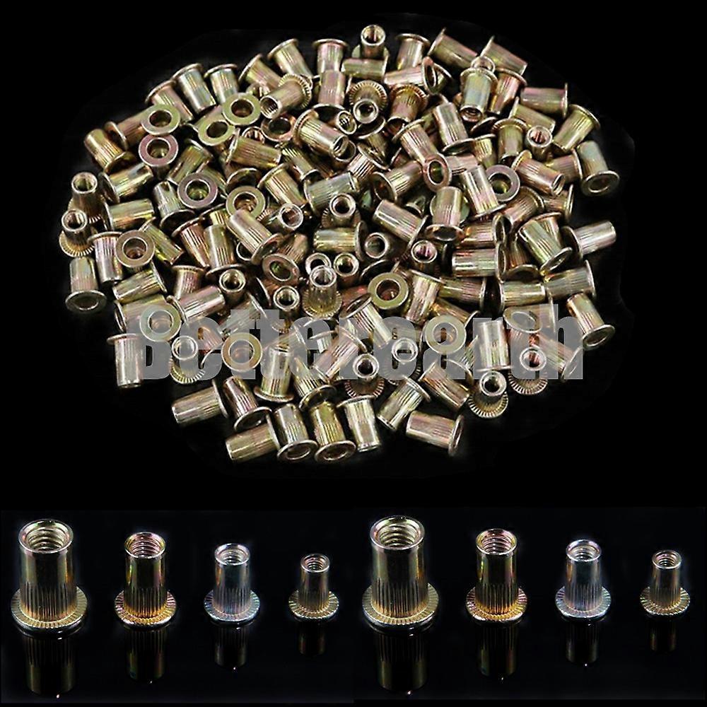 120pcs M3 M4 M5 M6 Head Rivet Nuts Set Nuts Insert Reveting Multi Size Rivet Nuts Collocation