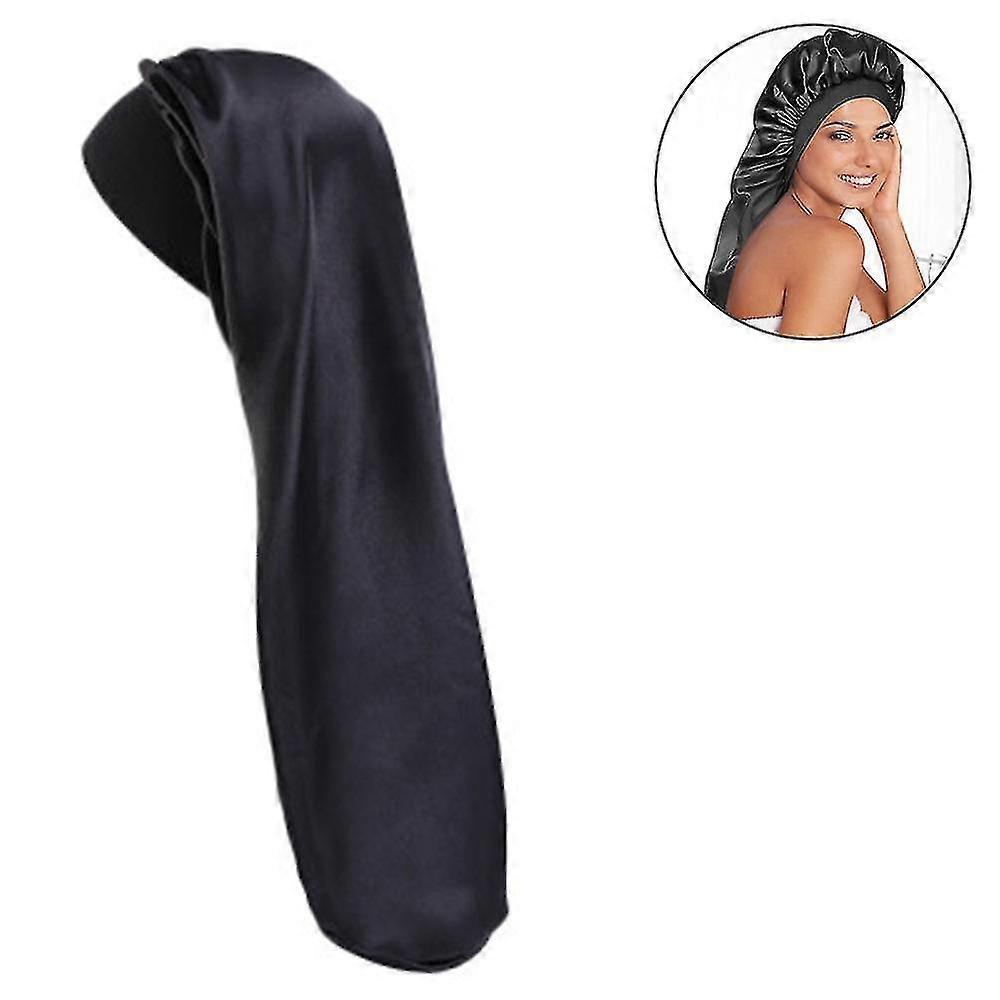 Long Satin Bonnet Sleep Cap Silk Hair Cap