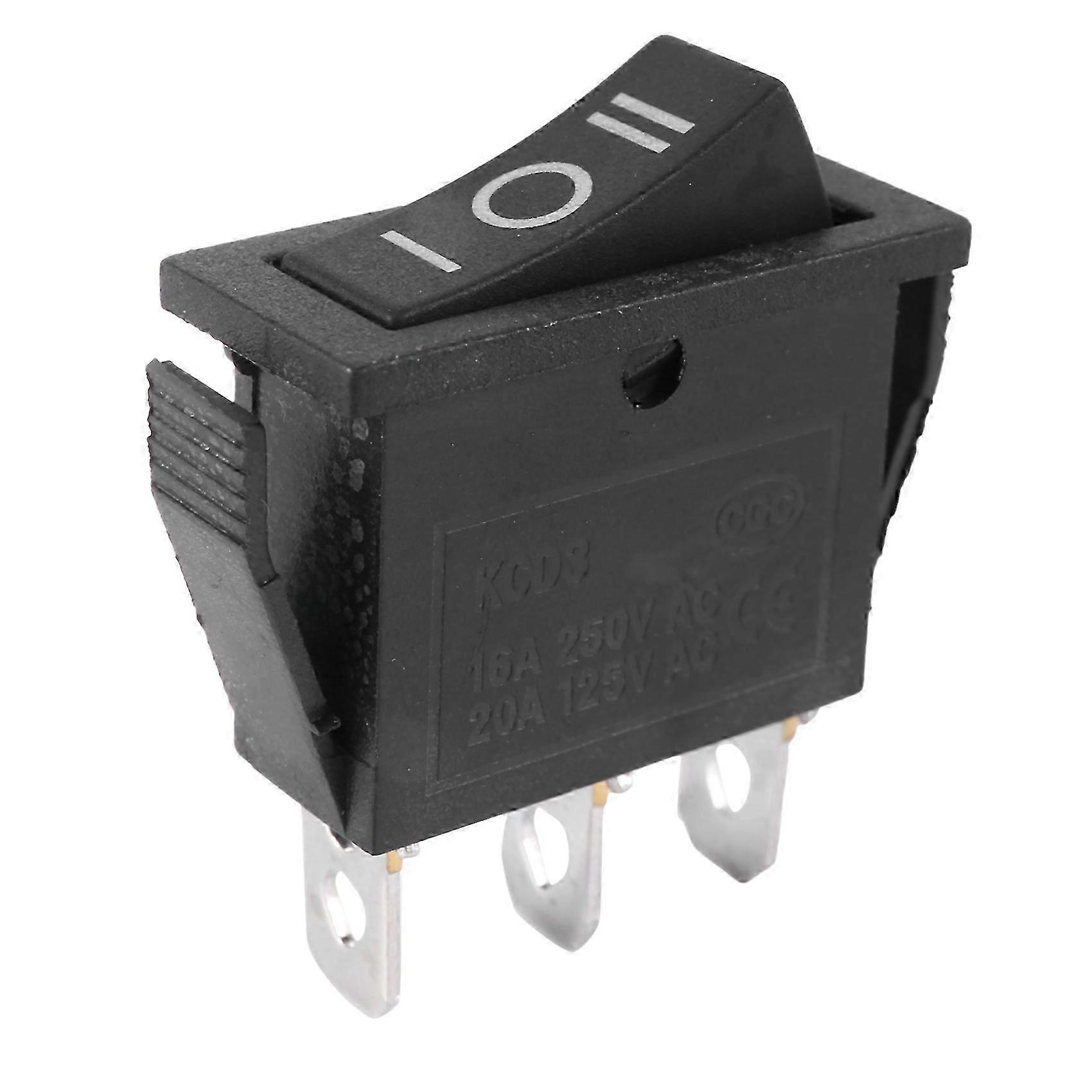 AC15A/250V 20A/125V 3 Pin SPDT ON-OFF-ON 3 Position Snap Rocker Switch