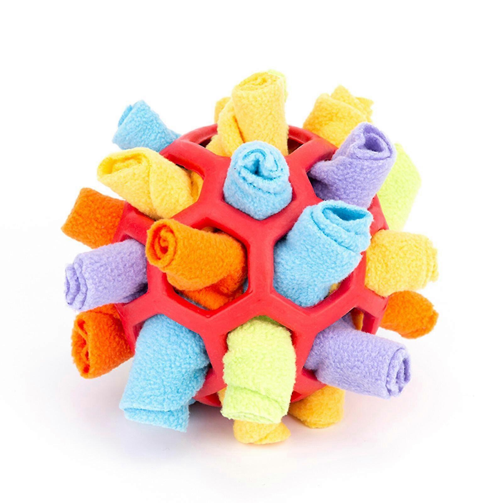 Pet Snuffle Ball Toy Interactive Puzzle Games For Dogs, Soft Rubber Ball With Hidden Treats For Intense Smelling Training, Non-toxic And Durable